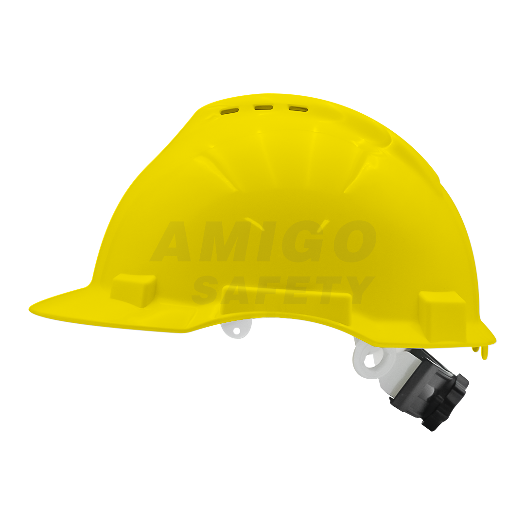 CASCO DE PROTECCIÓN CON VENTILACION CLASE C LAMIRA AMARILLO AS-4462